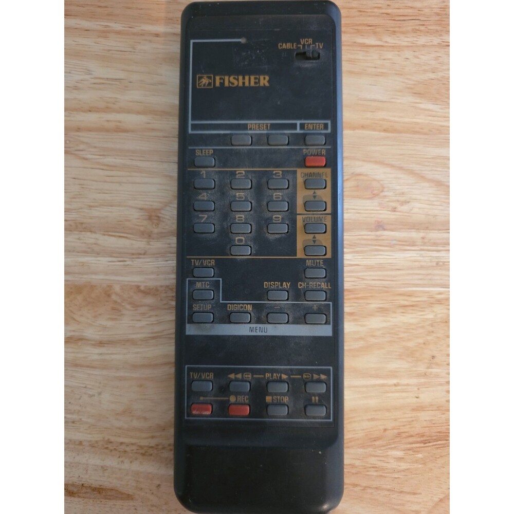 FISHER Remote Control Cable VCR TV Original Tested